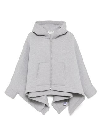 Monse zip fastening poncho - women - Polyester/Cotton - 6 - Grey
