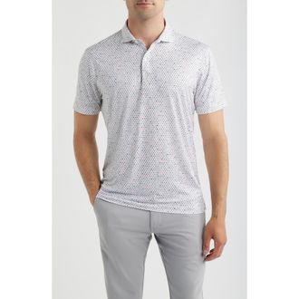 Johnnie-O Lucky 7s Featherweight Performance Polo in White at Nordstrom, Size Xx-Large