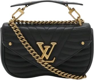 Louis Vuitton Pre-owned New Wave Chain Bag PM - Dames - Vintage Handtas - Zwart - ONE Size - Leer - Vintage