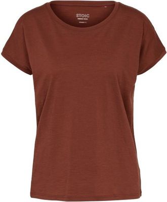 Stoic Merino155 LaholmSt. Loose Shirt Merinoshirt f&uuml;r Damen | rot