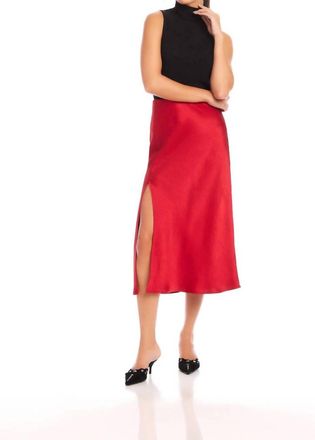 Fifteen Twenty Brielle Midi Skirt In Cherry