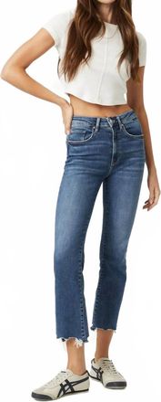 Mavi Anika Cropped Flare Jeans In Mid Flex Blue
