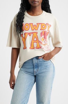 Junk Food Howdy Yall Cotton Graphic T-Shirt in Birch at Nordstrom, Size X-Small