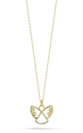 Ember Fine Jewelry 14K Gold Open Angel Necklace