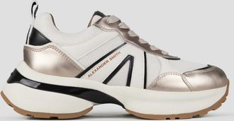 Alexander Smith Victoria Woman in platinum leather and mesh with mirror details