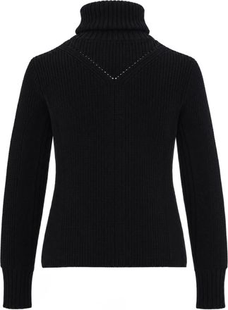 Patrizia Pepe Asymmetric Zip Sweater - Black