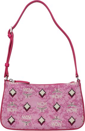 MCM Pink Fabric Crossbody Womens Bag