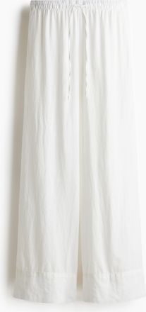 H&M Weite Hose aus Leinenmix - White