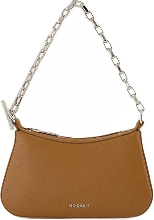 Alexander McQueen Womens Shoulder Bag Brown Lambskin