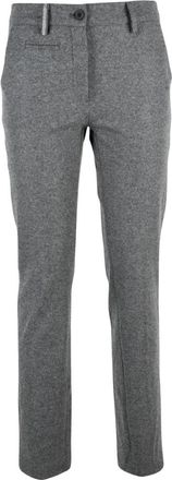 Mason's Slim Fit Broek - Dames - Straight fit broeken - Grijs - S - Wol - Broeken