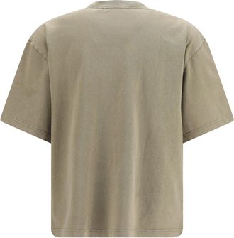 Axel Arigato Mens Ldn Washed Sky T-Shirt Olive Green Cotton T-Shirts And Polos