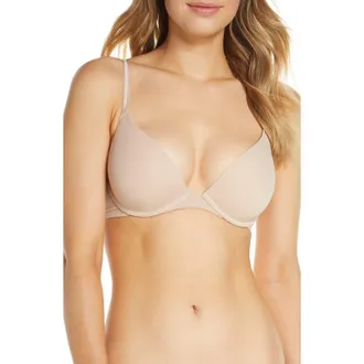 Skarlett Blue Breathless Convertible Push-Up Bra in Cashmere at Nordstrom, Size 32Ddd