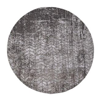 Louis De Poortere Alfombra de poli&eacute;ster negro, 140x140 cm