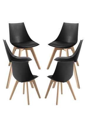 Regalos Miguel Regalos Miguel - Packs Sillas Comedor - Pack 6 Sillas Blok - Negro
