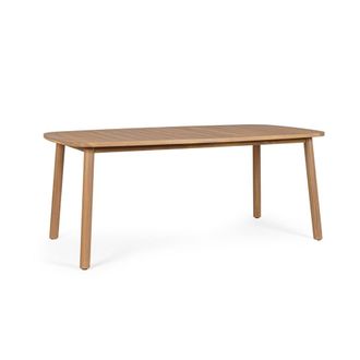 Konte Design Mesa de comedor fija de madera de acacia