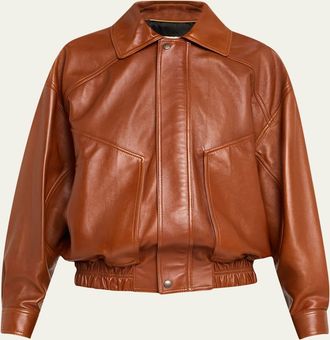 Saint Laurent Oversized Leather Jacket