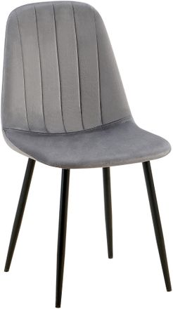 Clp Silla De Comedor Baxter En Terciopelo Gris Oscuro