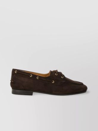 Bally suede leather lace-up loafers