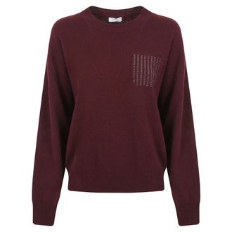PESERICO Gebreide trui met ronde hals - Dames - Truien - Rood - Maat: XL
