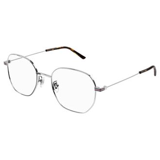 Gucci Gg 1125Oa Zonnebril - Heren - Brillen - Grijs - 53 MM - Leer - Accessoires