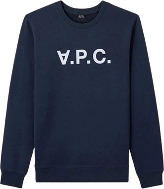 A.P.C. Sweatshirts - Heren - Sweatshirts - Blauw - S - Hoodies & sweatvesten
