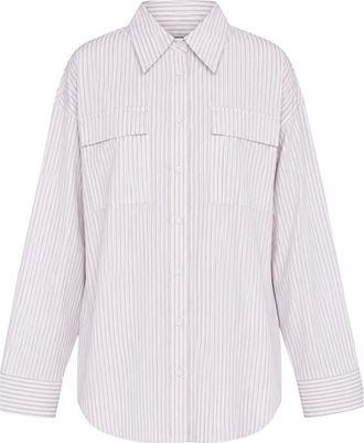 Akep Oversized gestreept overhemd - Dames - Overhemden - Roze - M - Katoen - Overhemden