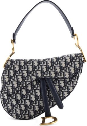 Dior Saddle Handbag Oblique Canvas Medium shoulder bag - Blauw