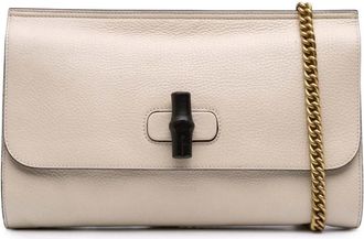 Gucci Pre-owned Shoulder Bags, female, Beige, Size: ONE SIZE Pre-owned Elegant Top Handle Flap Bag with Chain Strap