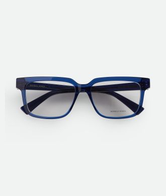Bottega Veneta Occhiali quadrati Soft Recycled in acetato - Blu - Uomo - U
