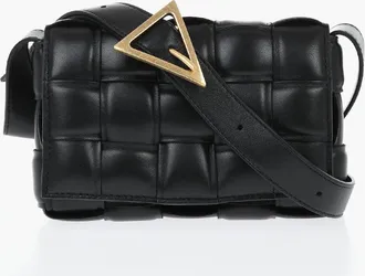 Bottega Veneta Borsa a Tracolla in Pelle Intrecciata con Fibbia Iconica Bottega Veneta