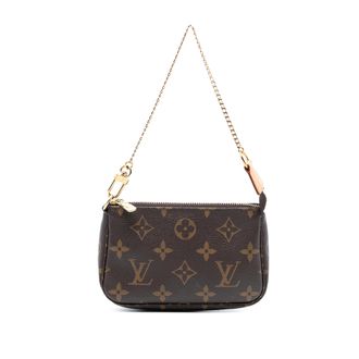 Louis Vuitton Pre-owned Womens Monogram Mini Pochette Accessoires - Brown Textile - One Size