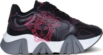 Versace Squalo Sneakers - Dames - Sneakers - Zwart - 36 EU - Leer - Schoenen