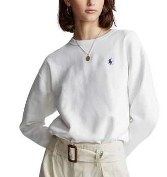 Ralph Lauren Polo Ralph Lauren White Fleece Crew Sweater Size M