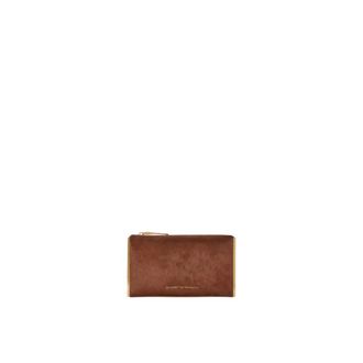 Elisabetta Franchi Clutch in cavallino - Dames - Accessoires - Bruin - Maat: ONE Size Leer