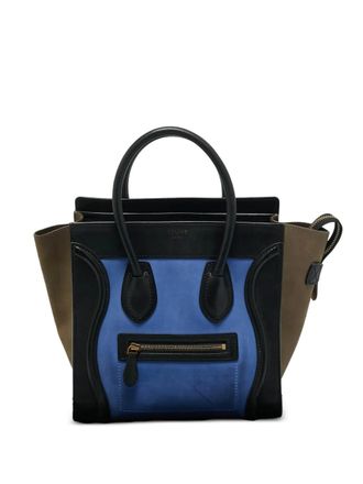 Celine 2012 micro tri-colour luggage tote - Blue