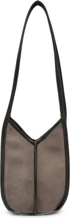 Hereu Tassen, Dames, Grijs, ONE Size, Leer, Calella Schoudertas