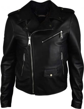 Philipp Plein Perfecto Jacket - Heren - Leren en Su&egrave;de Jassen - Zwart - M - Leer - Jassen