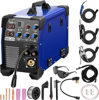 OEM Mig/mma/tig 3 En 1 Soldador De Relleno De Alambre Igbt-tecnolog&iacute;a Mig-270 220v