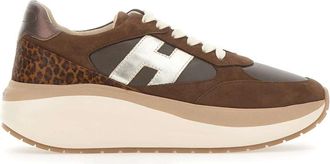 Hogan Maxi Active Sneakers - Dames - Sneakers - Bruin - 38 EU - Leer - Schoenen