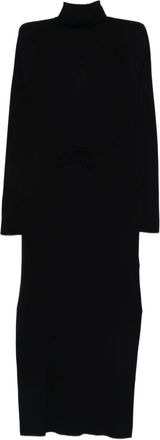 A.P.C. Marianna geribbelde jurk met trekkoord - Blauw