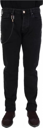 Emporio Armani J75 Slim Fit Jeans - Heren - Slim Fit Jeans - Zwart - W32 - Leer - Jeans