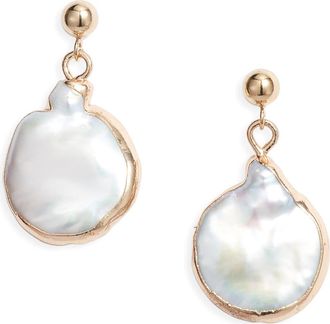 Set & Stones Gracie Freshwater Pearl Drop Earrings in Gold at Nordstrom