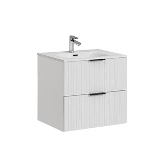 Petits Meubles Mueble lavabo encastrado estratificado Blanco