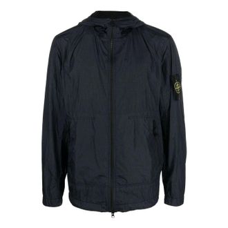 Stone Island Crinkle Reps Hooded Jacket Navy 781540522-V0020
