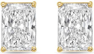Diana M. Jewels 14Kt Yellow Gold 6.00 cts Lab Grown Radiant Cut Diamond Studs