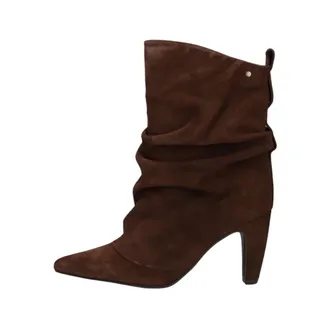 Bronx Schoenen, Dames, Bruin, 42 EU, Leer, Low Jadey Enkellaarsjes