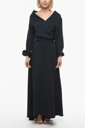 Super Blond Wrap Dress with Belt Super Blond