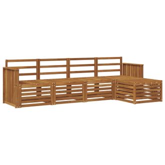 vidaXL Conjunto De Sof&aacute;s De Exterior 5 Pcs Natural Vidaxl