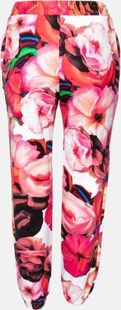 Msgm Multicolor Printed Cotton Track Pants