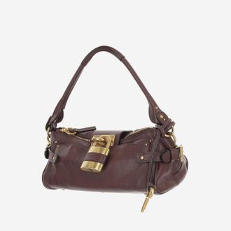 Chlo&eacute; Womens Leather Shoulder Bag Paddington Dark Brown